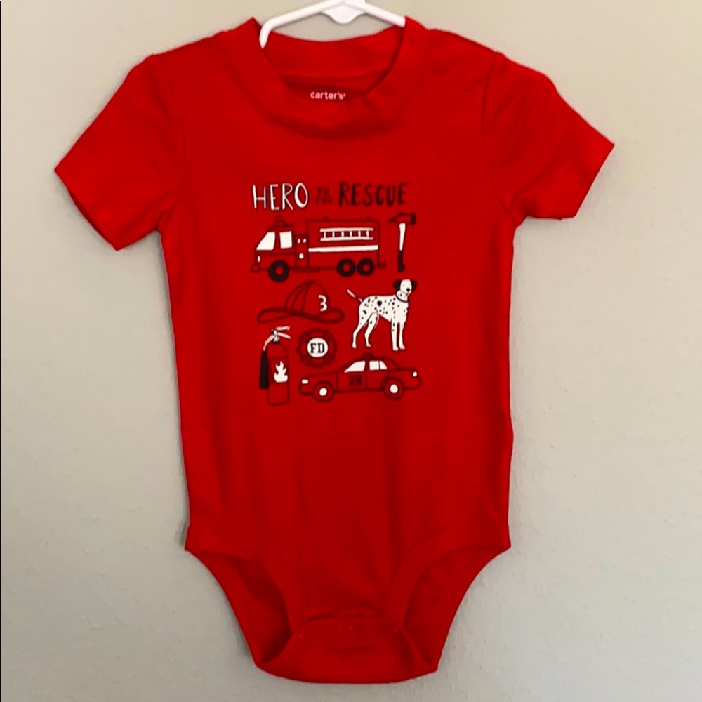 NWOT - Carter's 18M Red Firefighter Bodysuit